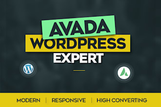 design wordpress with avada theme and fix avada
