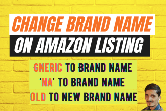 change and fix the brand name error on the amazon listing
