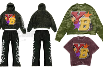 create streetwear y2k, tracksuit design for your brand