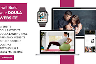 design converting doula website and doula landing page on wordpress, wix, showit