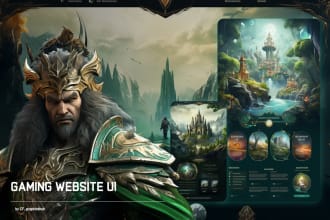 design your gaming website using ai and figma