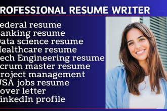 write or edit data science resume, data analyst resume writing, cover letter