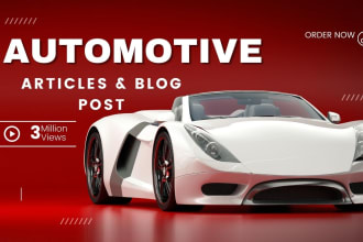 write automotive car articles or aviation flight blog posts