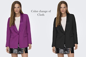 do color grading or change of any surface including clothing