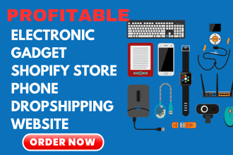 design shopify electronic website shopify gadget store and home appliances store