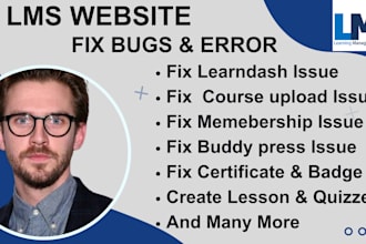 fix error in wordpress lms website with learndash lms issue in 1 day