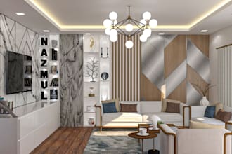 do interior design for living rooms, bedrooms, and kitchens