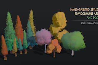 create stylized 3d game props for unity and unreal engine