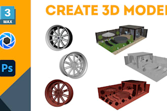 create 3d models in 3ds max according to your task