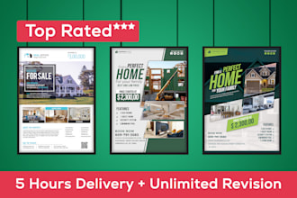 design flyer for real estate, business, event, sports, church, medical
