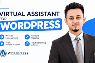 be your virtual assistant for wordpress