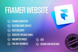 design or develop framer website, figma to framer, framer migration