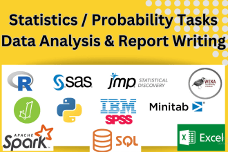 do data analysis with spss, excel, jasp, r, jmp, stata, excel, and python