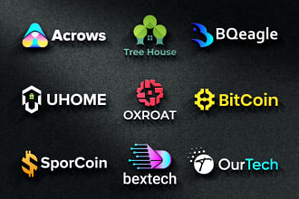 do attractive modern crypto, tech, technology, startup, company logo design
