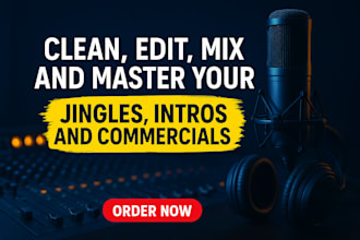 mix and master commercials, intros, and jingles for professional sound