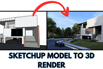 3d model to realistic interior and exterior renders