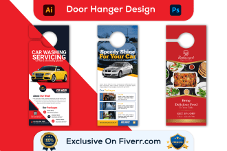 design flyer, postcard, door hanger, or media kit in just 24 hours