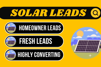 generate highly converting solar leads to boost your sales