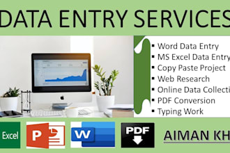 microsoft word excel, powerpoint, and typing work