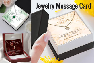 design a shine on jewelry message card print on demand