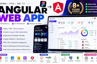 build an angular web app from figma with API integration