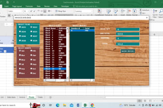design excel invoice, point of sales, or inventory management system