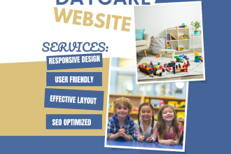 design childcare, daycare website