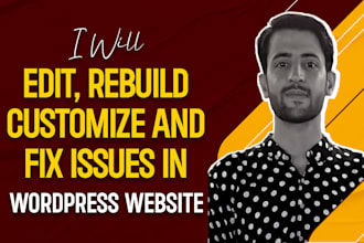 rebuild, redesign, speed up wordpress website