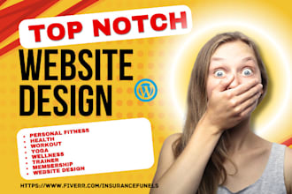 design personal fitness health workout yoga wellness trainer membership website
