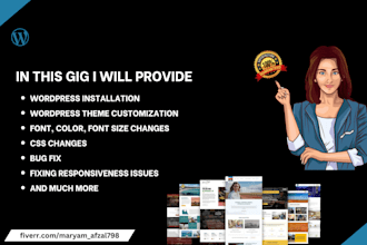 do wordpress website fixes and modifications for all websites