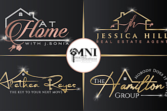 create luxury, real estate, home, realtor, handwritten signature logo