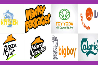 create a design  parody logo brand