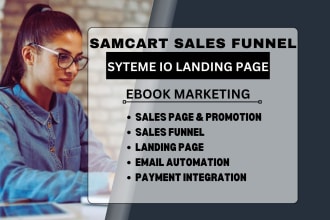 samcart sales funnel, samcart landing page, samcart online course