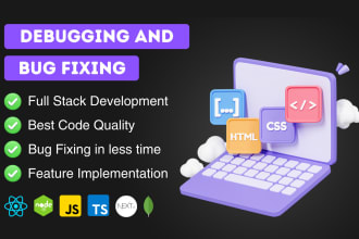 fix bugs in react, nodejs, javascript, typescript, nextjs