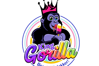 create awesome mascot cartoon monkey and gorilla logo design