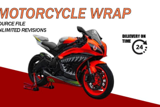 do street motorcycle wrap, unique bike and racing bike wrap