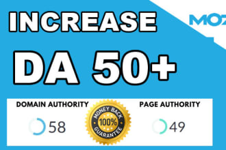 increase moz domain authority with high quality backlinks