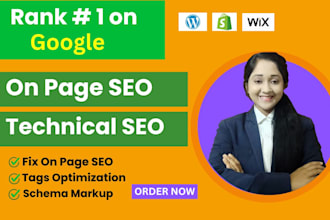 optimize website onpage technical SEO service wordpress shopify wix