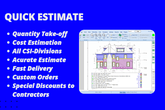 do material takeoff, quantity takeoff, construction cost estimation