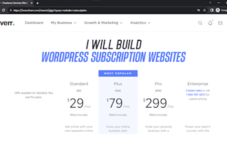build wix and wordpress one page landing page website with seo as free