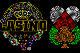 do create rhinestone design and template for you