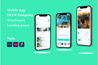 design landing pages and website or mobile app screen in figma