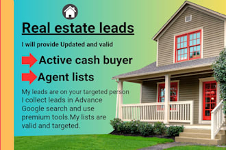 provide you active cash buyer leads of real estate