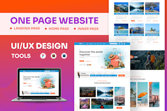 design website, homepage, and landing page or one page website UI UX in figma