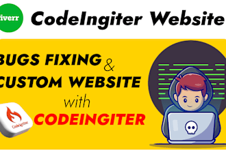 fix bugs, add features or develop website in codeigniter