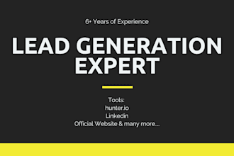do b2b lead generation, data entry and email scraping