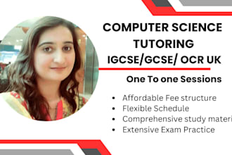 tutor computer science to igcse , ocr UK, edexcel and lrn