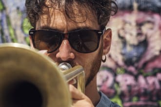 record and compose a smooth or oriental trumpet melody