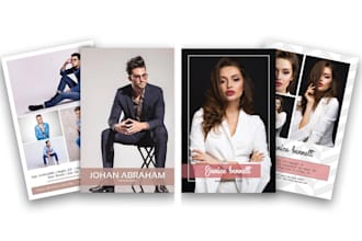 create a unique and professional actor model comp card
