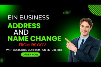 change your ein address and name with irs with confirmation letter